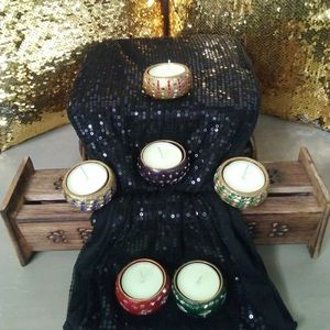 Elegant Hand-Made Votive Candle Holders (6)